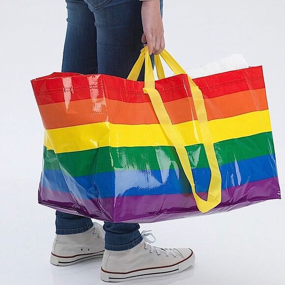 Ikea Rainbow Bag STORSTOMMA Limited Edition Pride Shopping Tote Extra Large XL - Picture 2 of 6
